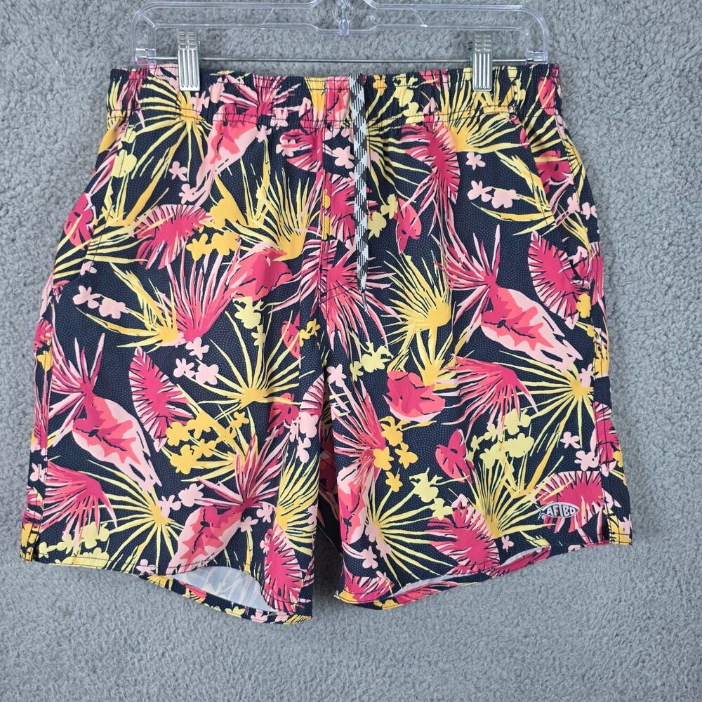AFTCO Strike Printed Men's Swim Shorts Fibral  Stretch Fit Size M